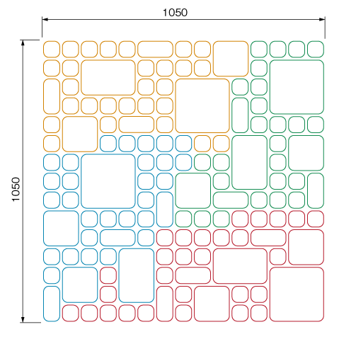 方形セット 参考配置例