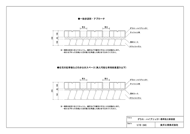 グラス・ハイブリック1 標準施工断面図
