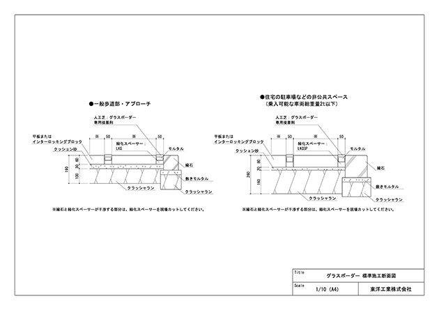 グラスボーダー 標準施工断面図